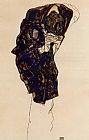 Man Bencind Down Deeply by Egon Schiele